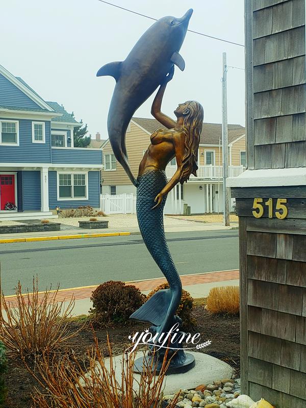 Life-Size Bronze Mermaid Statue for Garden Decor on Discount BOKK-706 - Bronze Classical Sculpture - 8