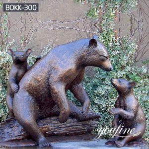 Bronze Bear Family Statue Garden Decoration for Sale BOKK-300