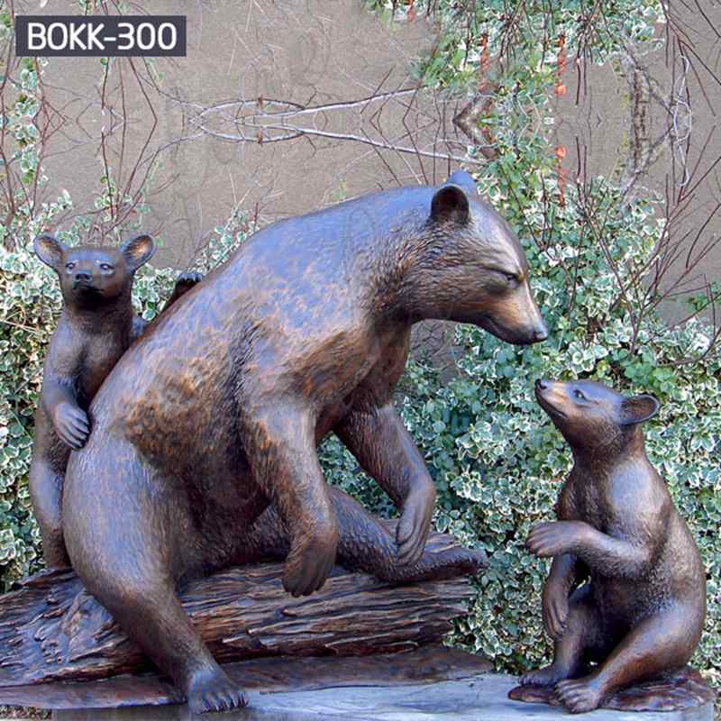 Bronze Bear Family Statue Garden Decoration for Sale BOKK-300 - Bronze Animal Sculpture - 1