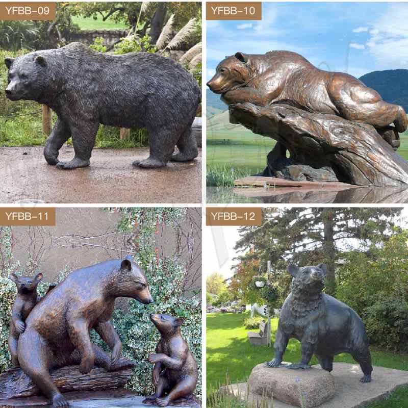 Bronze Bear Family Statue Garden Decoration for Sale BOKK-300 - Bronze Animal Sculpture - 2