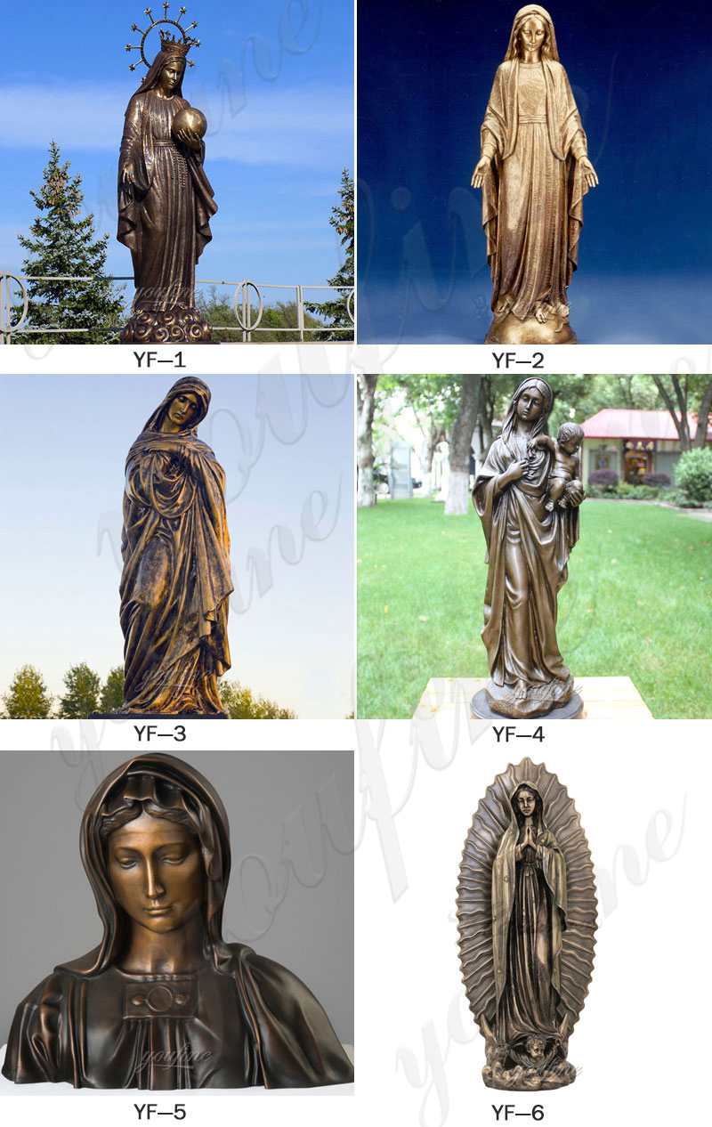 Casting Bronze Mary Statue Church Decoration for Sale BOKK-634 - Bronze Mary Statue - 2