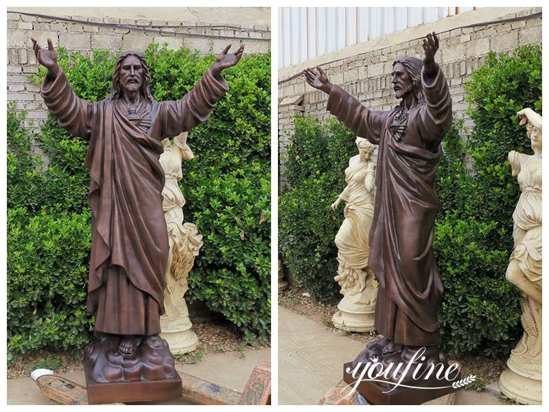 Catholic Large Bronze Outdoor Jesus Statues Church Decor for Sale BOKK-980 - Bronze Jesus Statue - 1