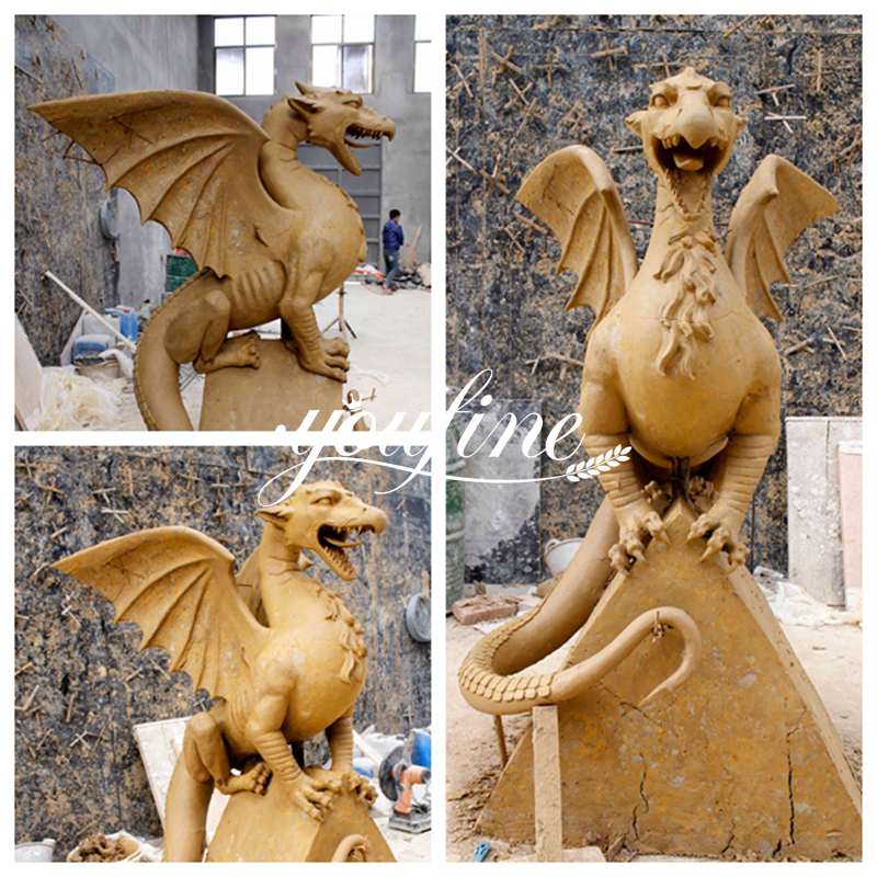 Giant Bronze Western dragon Garden Decoration for Sale BOKK-968 - Bronze Animal Sculpture - 2