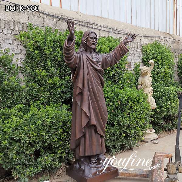 Large Bronze Outdoor Jesus Statue Church Decor for Sale