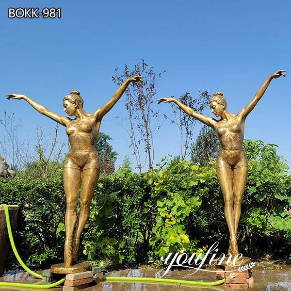 Large Garden Bronze Ballet Girl Fountain for Sale