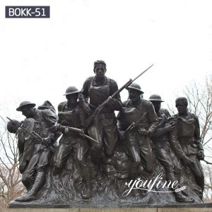 Life Size 107th Infantry Monument Bronze Soldier Statues for Sale BOKK-51