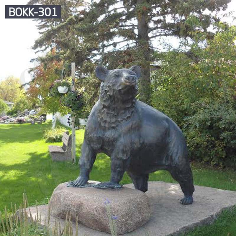 Outdoor Garden Bronze Life Size Bear Statue Supplier BOKK-301 - Bronze Animal Sculpture - 1