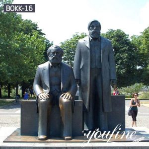 Square Bronze Memorial Statue Marx and Engels for Sale BOKK-16