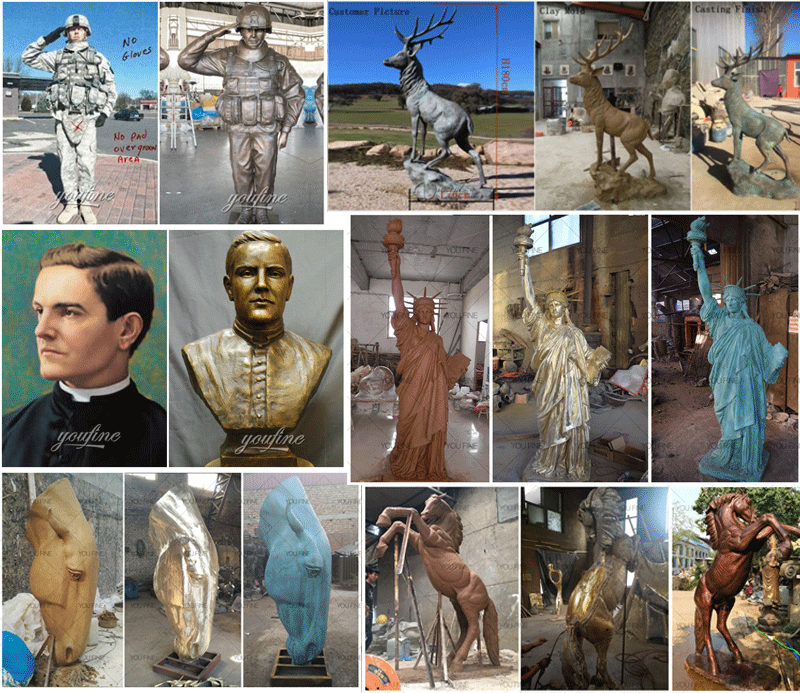 Life Size Famous Bronze LincIon Sculpture Custom Services BOKK-27 - Bronze Classical Sculpture - 2