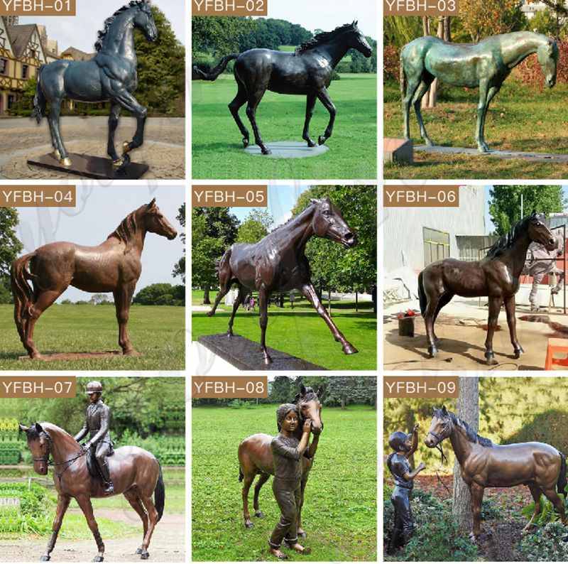 Bronze Tang Horse Statue Garden Decor for Sale BOKK-233 - Bronze Animal Sculpture - 2