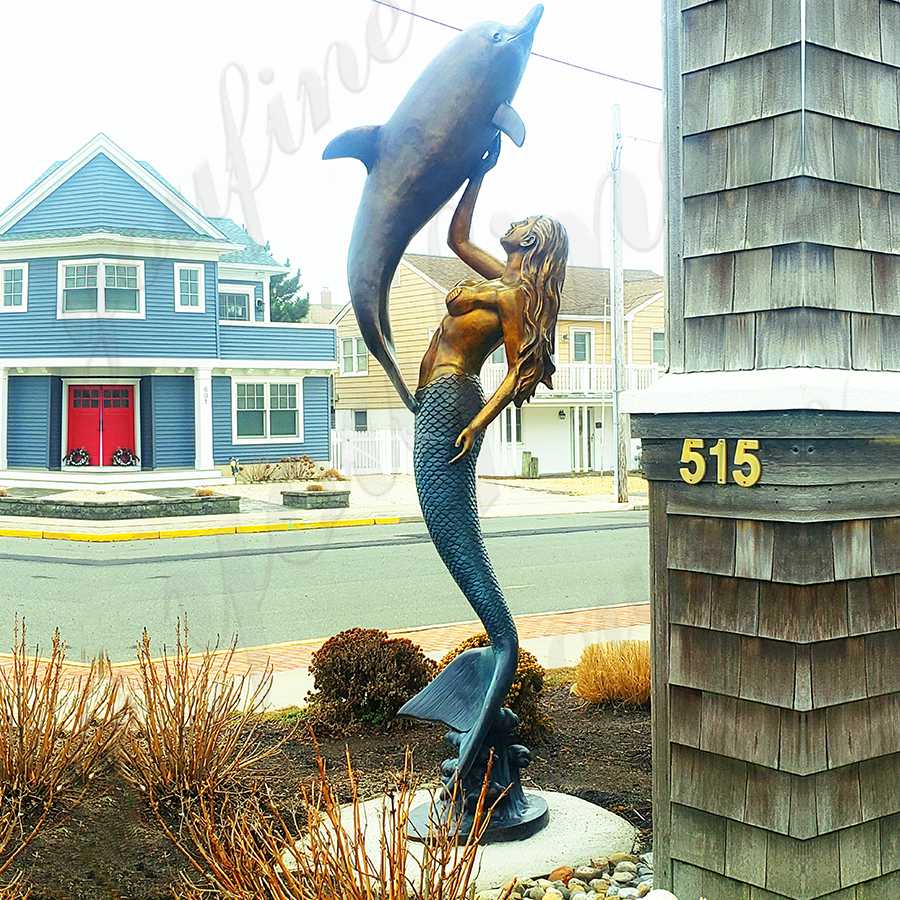 bronze lifesize mermaid statues