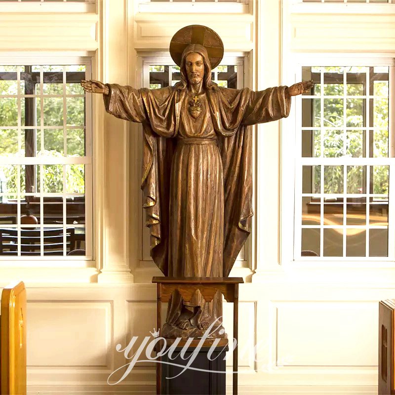 Bronze Large Outdoor Jesus Statue Church Decor Supplier BOKK-642 - Bronze Jesus Statue - 7