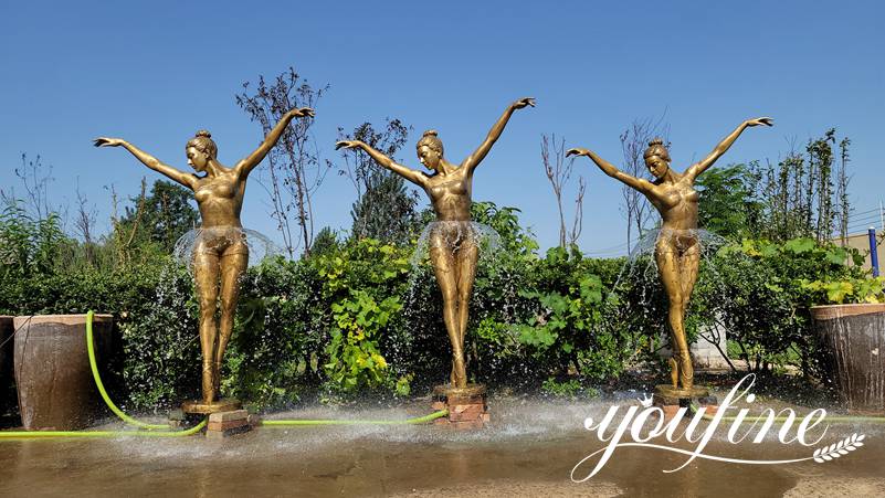 Large Garden Bronze Ballet Girl Fountain for Sale BOKK-981 - Bronze Figure Fountain - 1