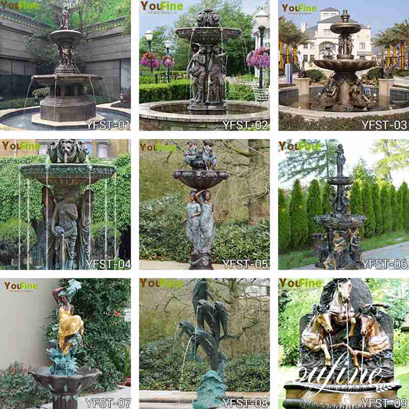 Large Garden Bronze Ballet Girl Fountain for Sale BOKK-981 - Bronze Figure Fountain - 7