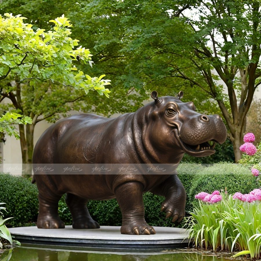 large hippo statue
