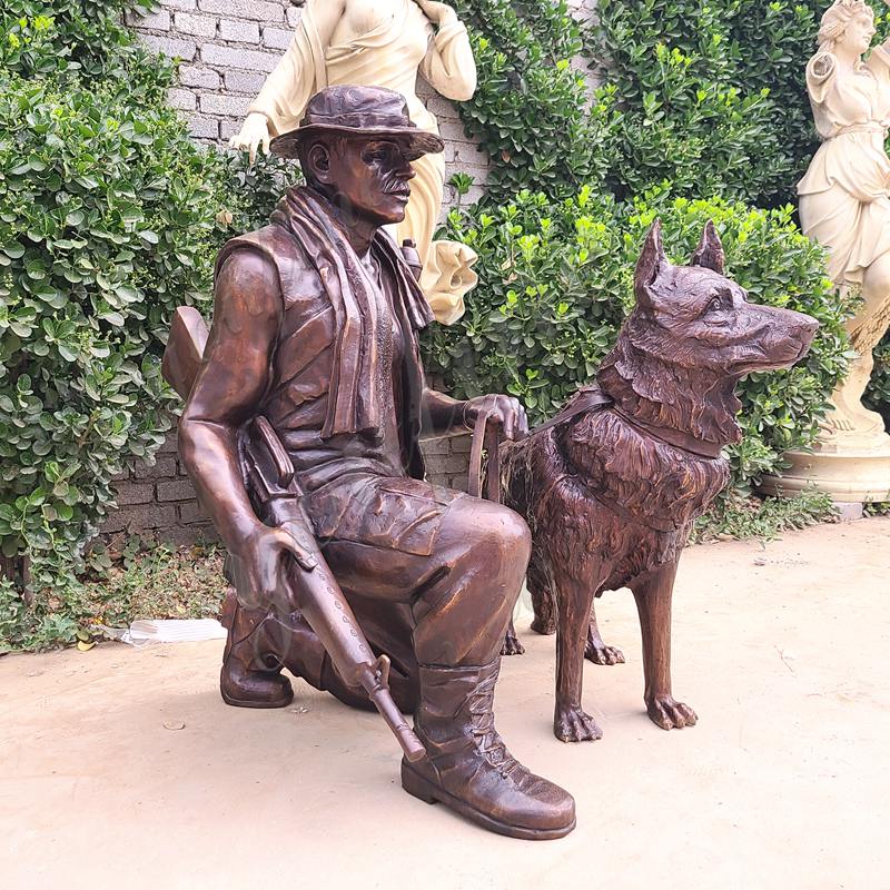 Life Size Bronze Kneeling Soldier Statue Monument Manufacturer BOKK-43 - Bronze Military Statues - 3