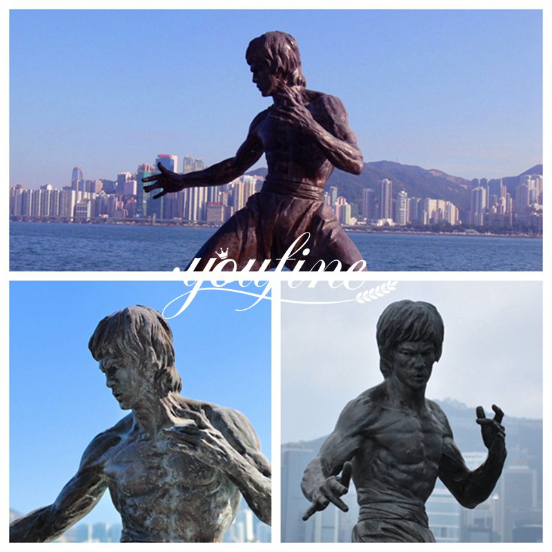 Life Size Bronze Bruce Lee Statue Square Memorial for Sale BOKK-14 - Bronze Famous Sculpture - 1