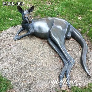 Bronze Lying Kangaroo Sculpture Garden Decoration for Sale BOKK-992