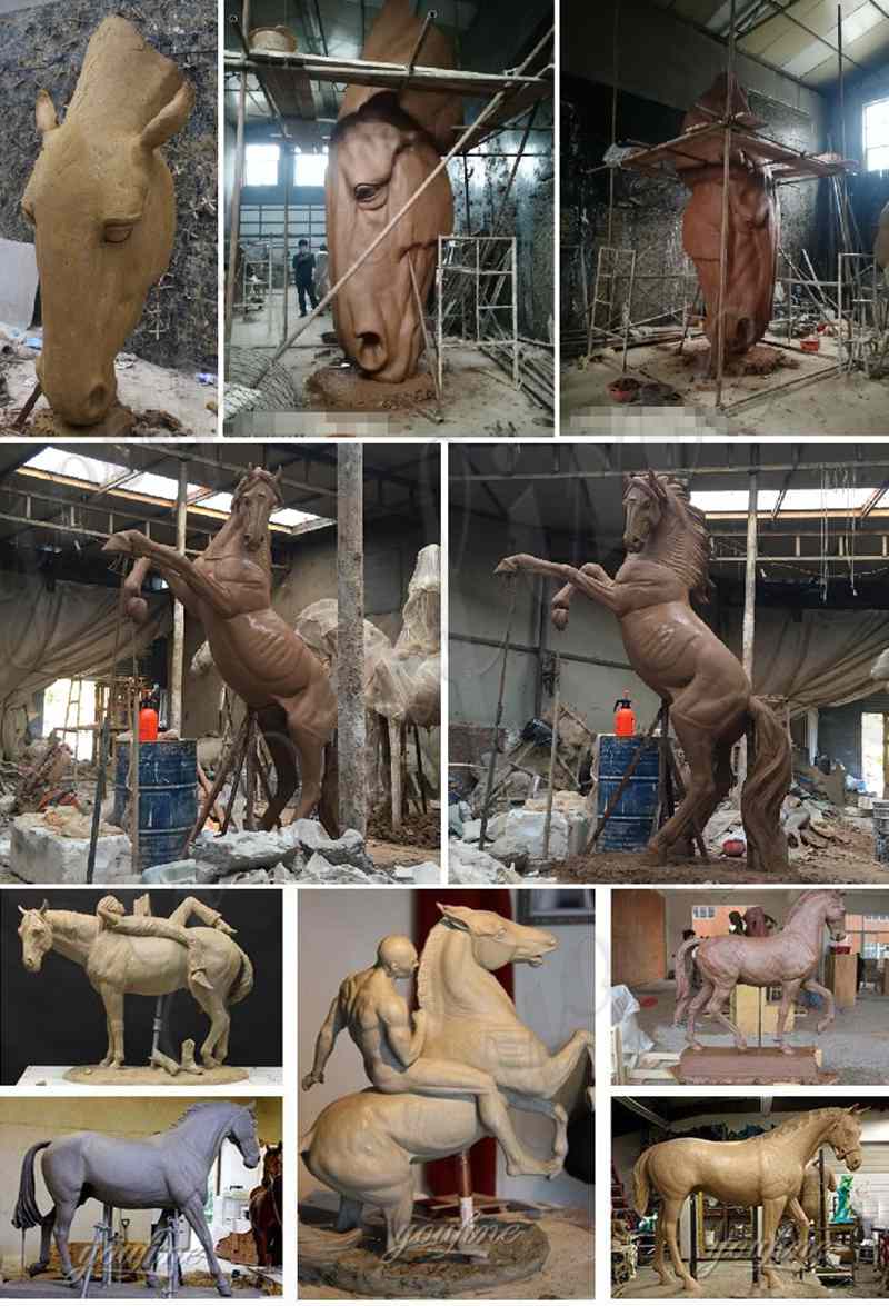Large Size Bronze Walking Horse Statues for Sale BOKK-224 - Bronze Animal Sculpture - 2