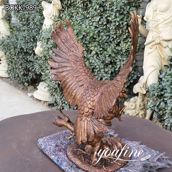 Life Size Outdoor Bronze Eagle Statue Garden Decor