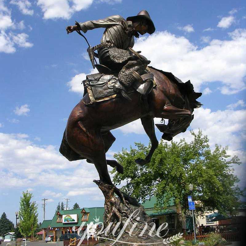 bronze cowboy sculptures-YouFine Sculpture