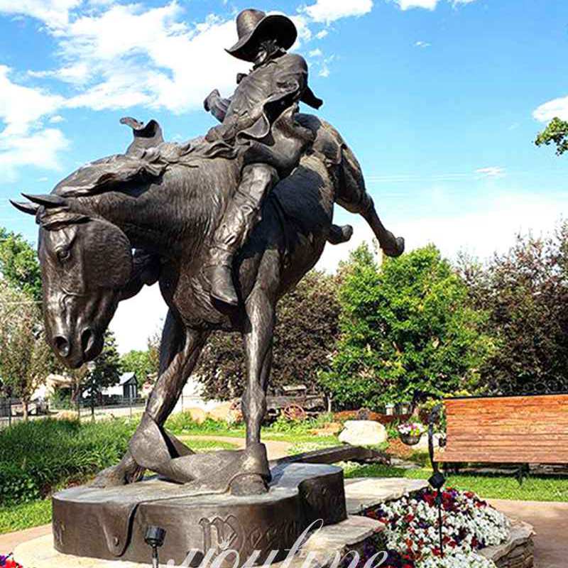 bronze cowboy statues-YouFine Sculpture