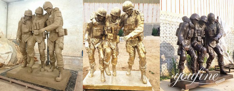 Famous Bronze Outdoor Military No Man Left Behind Statue Replica BOKK-42 - Bronze Military Statues - 3
