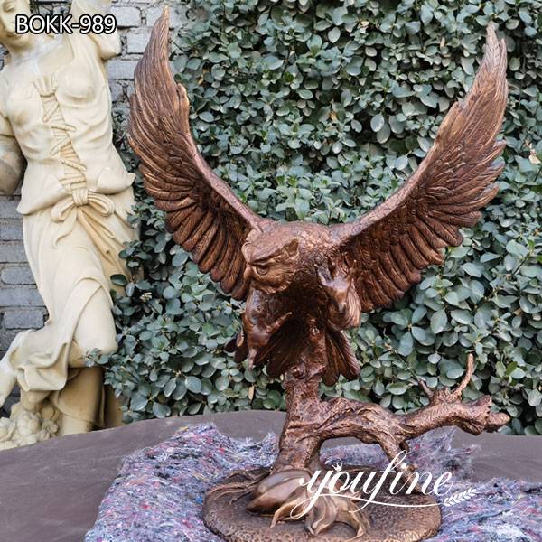 large bronze eagle statue