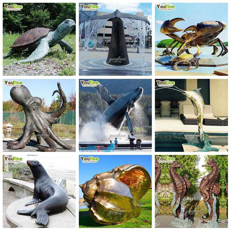 Outdoor Large Bronze Whale Statue Seaside Sculpture Decor for Sale BOKK-983 - Bronze Animal Sculpture - 3