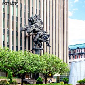 Abstract Bronze Bellerophon Taming Pegasus Horse Statue for Sale BOK1-504