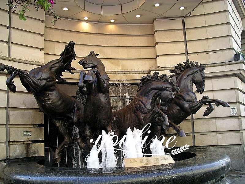 Bronze Water Fountain Horse Statues Hotel Decoration for Sale BOKK-927 - Bronze Animal Fountain - 1
