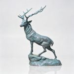 Elk Standing on the Rock Statue