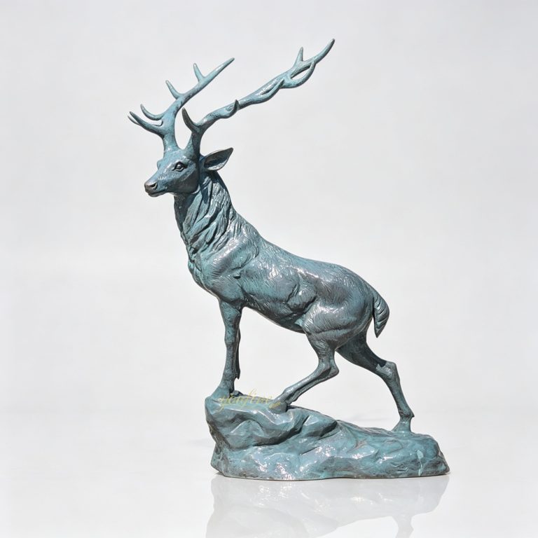 Elk Standing on the Rock Statue