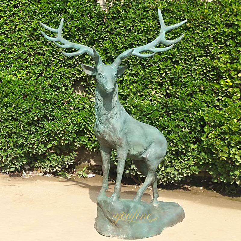 Standing on the Rock Elk Statues for Sale BOKK-278 - Bronze Deer Sculpture - 5