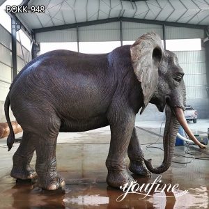 Antique Large Bronze Elephant Statue Zoo Garden for Sale BOKK-948