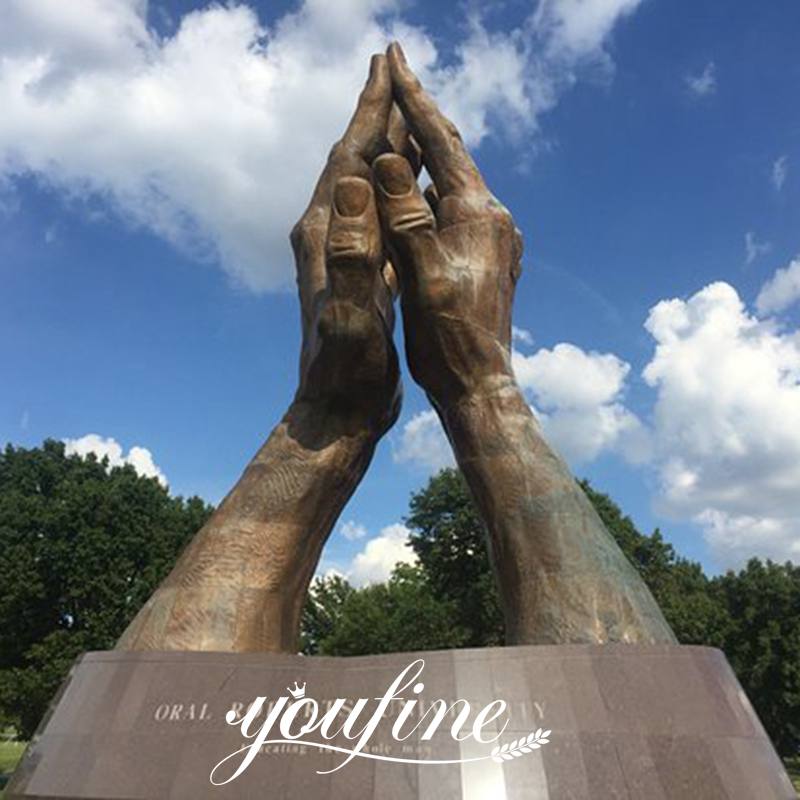 Praying Hands Statue Detail