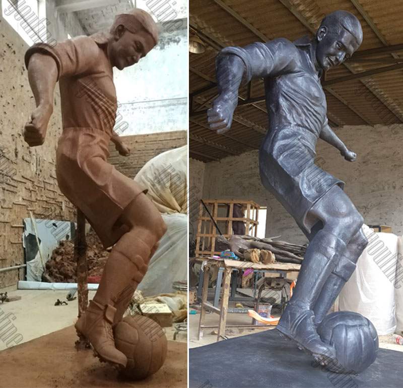 Bronze Football Player Statue Custom Design for Sale BOKK-555 - Bronze Football Statue - 2