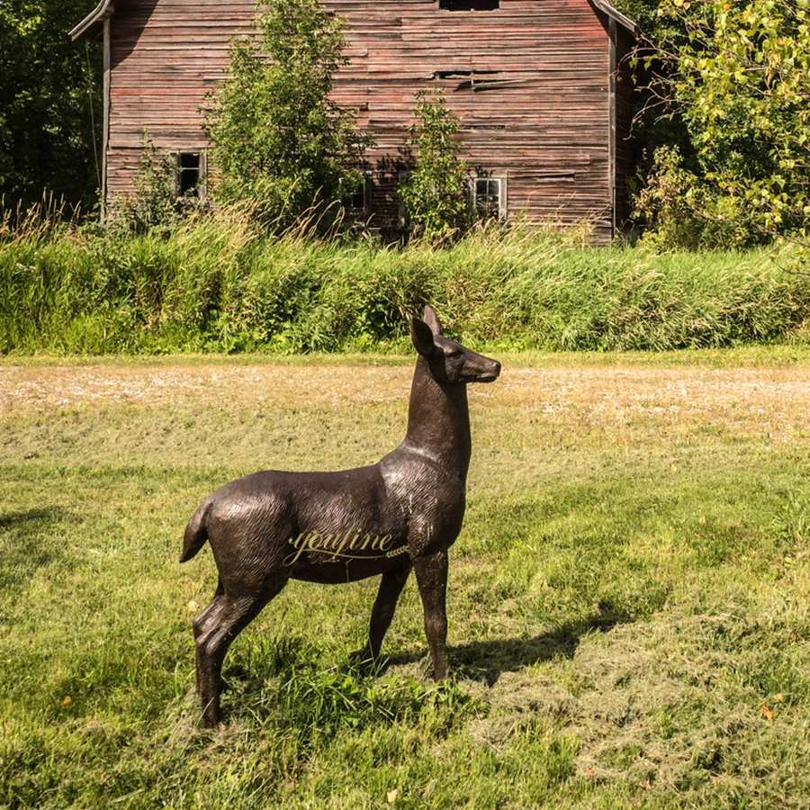 lifesize bronze Doe sculpture