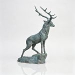 bronze Elk Standing Statue