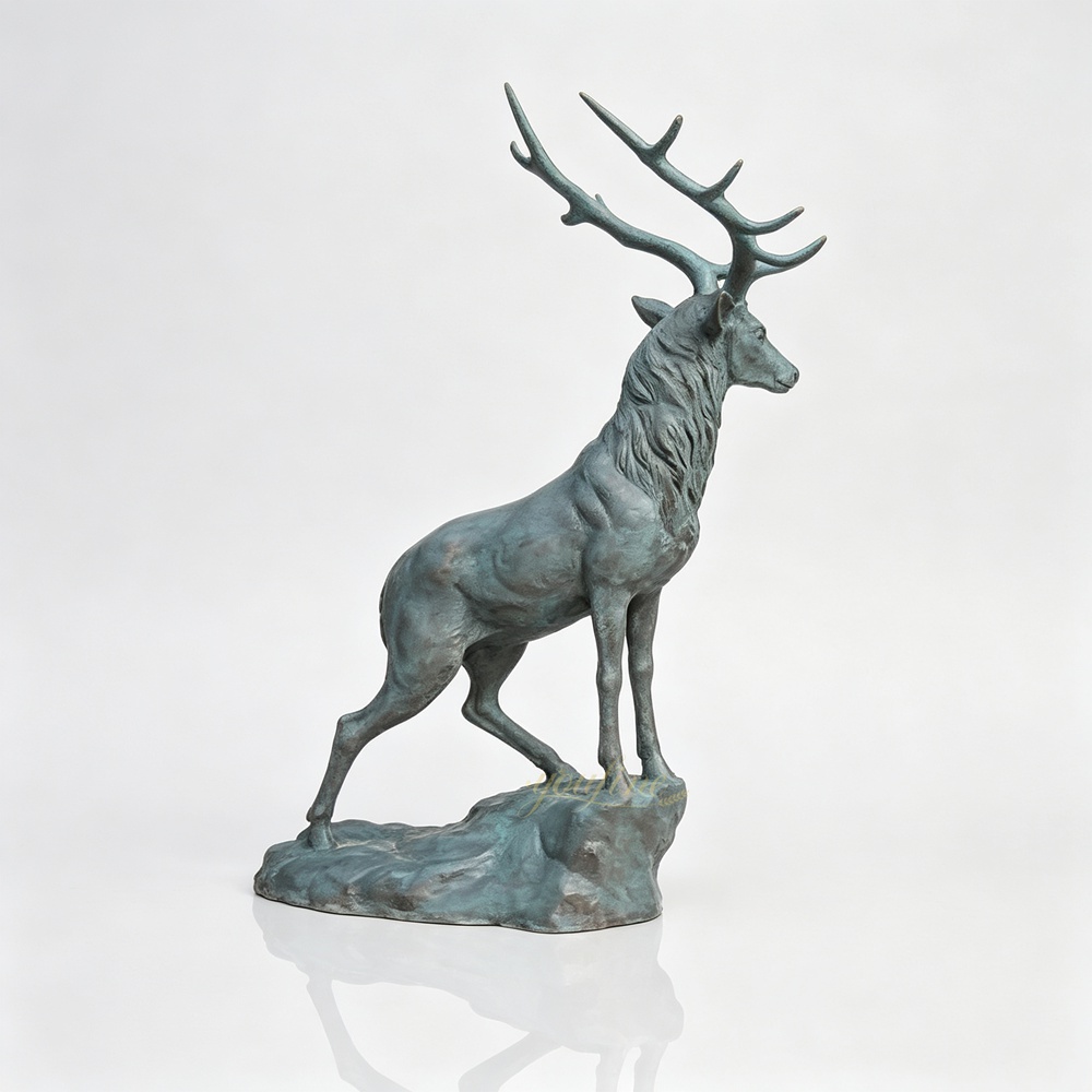 bronze Elk Standing Statue