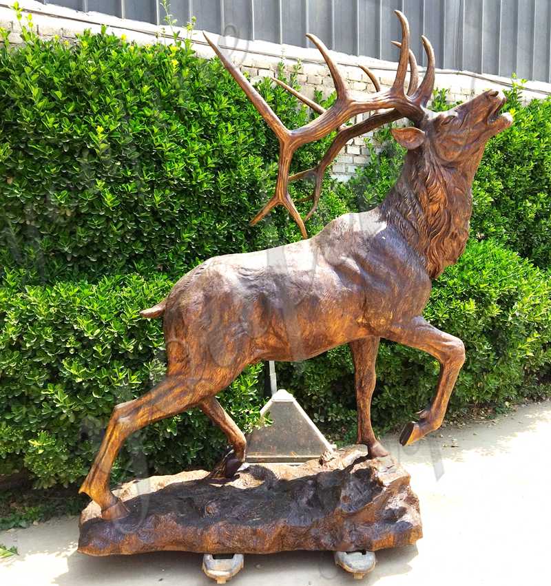 Buy Full Size Bronze Elk Statue for Garden Decor Supplier BOKK-273 - Bronze Deer Sculpture - 12