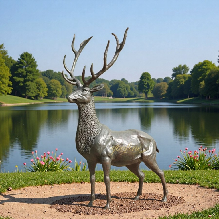 lifesize Bronze Stag