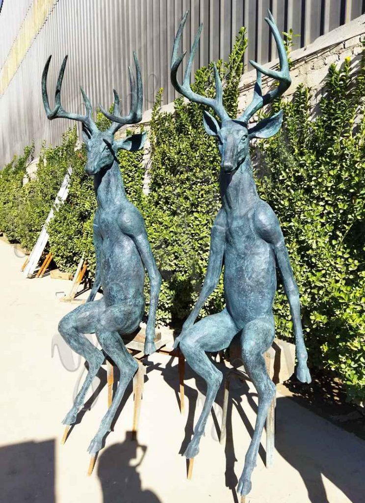 selling bronze elk statues-YouFine Sculpture