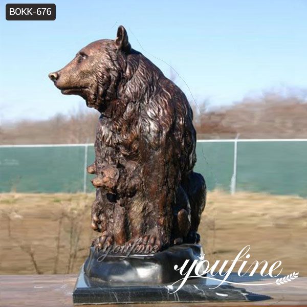 Bronze Bear Family Statue Mother and Kids for Sale BOKK-676 (2)