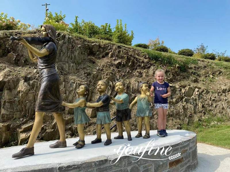 Custom Bronze Teacher and Children Sculptures Feedback from Ireland Customer - Customer Feedback - 3