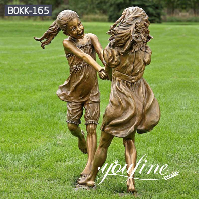 Life Size Custom Bronze Girls Statue Childhood for Sale BOKK-165 - Bronze Classical Sculpture - 1