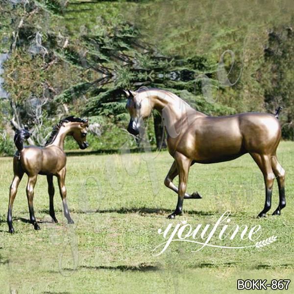 Outdoor Decoration Bronze Mare and Foal Statue for Sale BOKK-867 - Bronze Animal Sculpture - 1