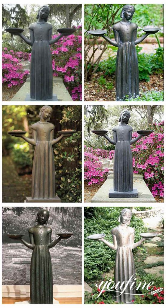 bird girl garden statue-YouFine Sculpture