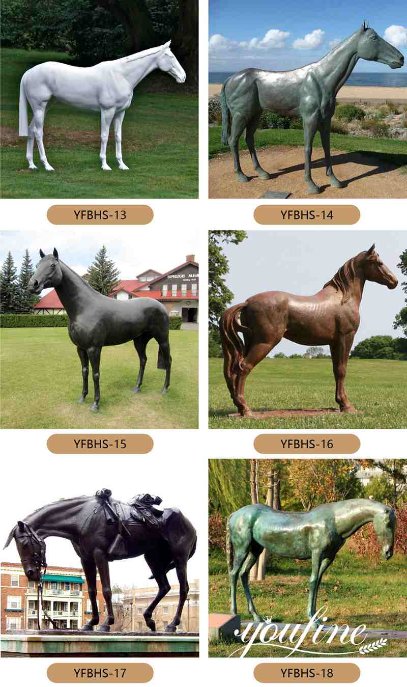 Hot Selling Life-Size Bronze Horse Statue Garden Decor BOKK-731 - Bronze Horse Statues - 3