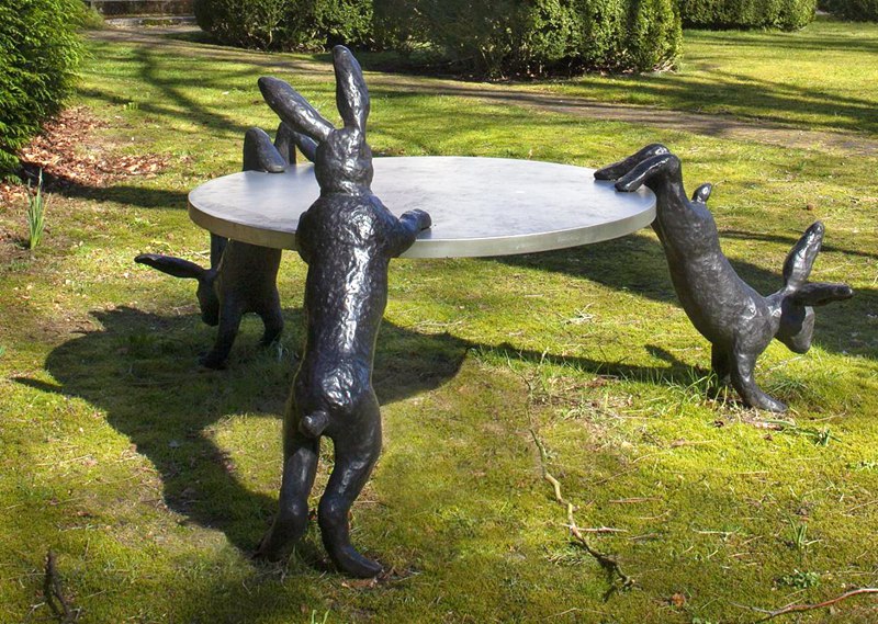 Abstract Art Bronze Bench Sculpture for Sale BOK1-002 - Abstract Bronze Sculpture - 4